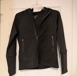 Bcbgmaxazria Black Hooded Zipper Jacket‎ - Size M